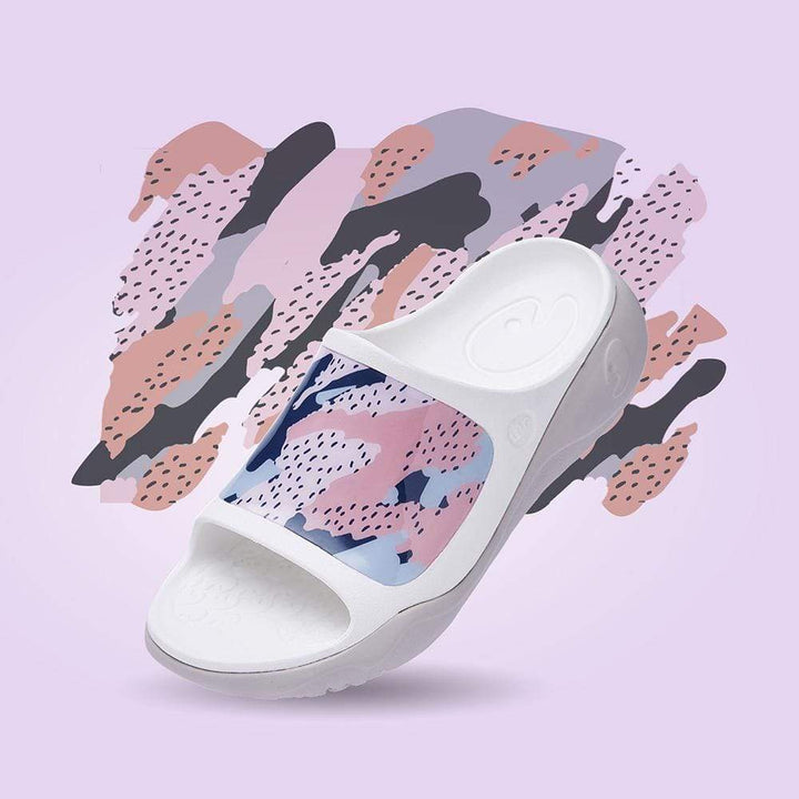 UIN Footwear Women Pink Desert Ibiza Slides Canvas loafers