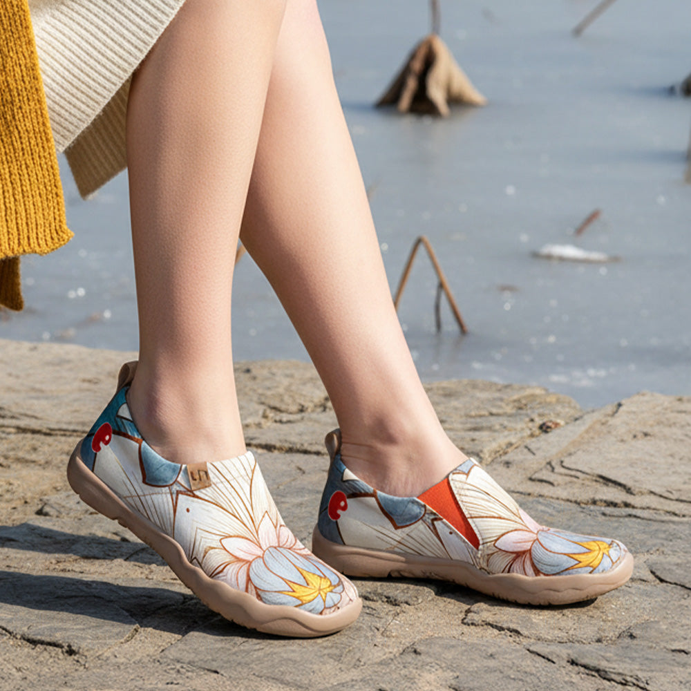 Van Gogh Sunflowers V1 Malaga Slipper Women