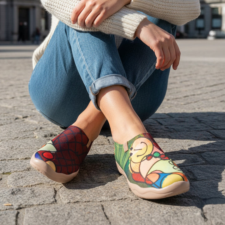 Van Gogh Sunflowers V1 Malaga Slipper Women