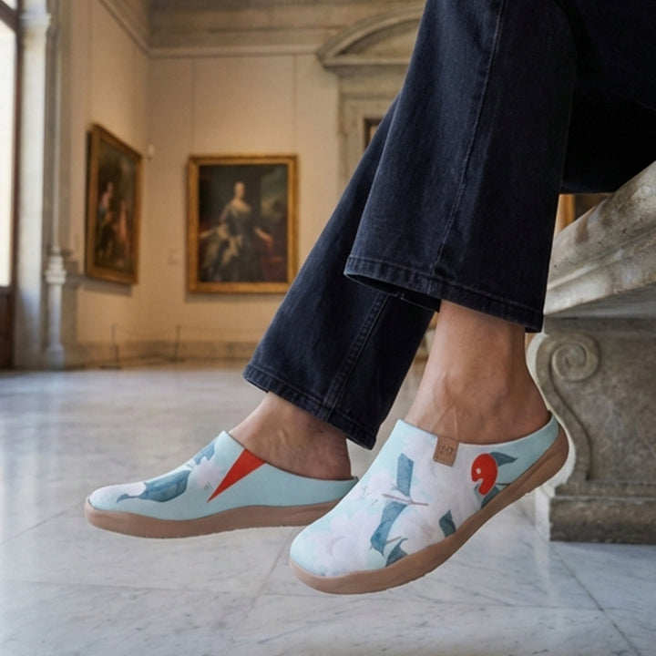 Van Gogh Sunflowers V1 Malaga Slipper Women