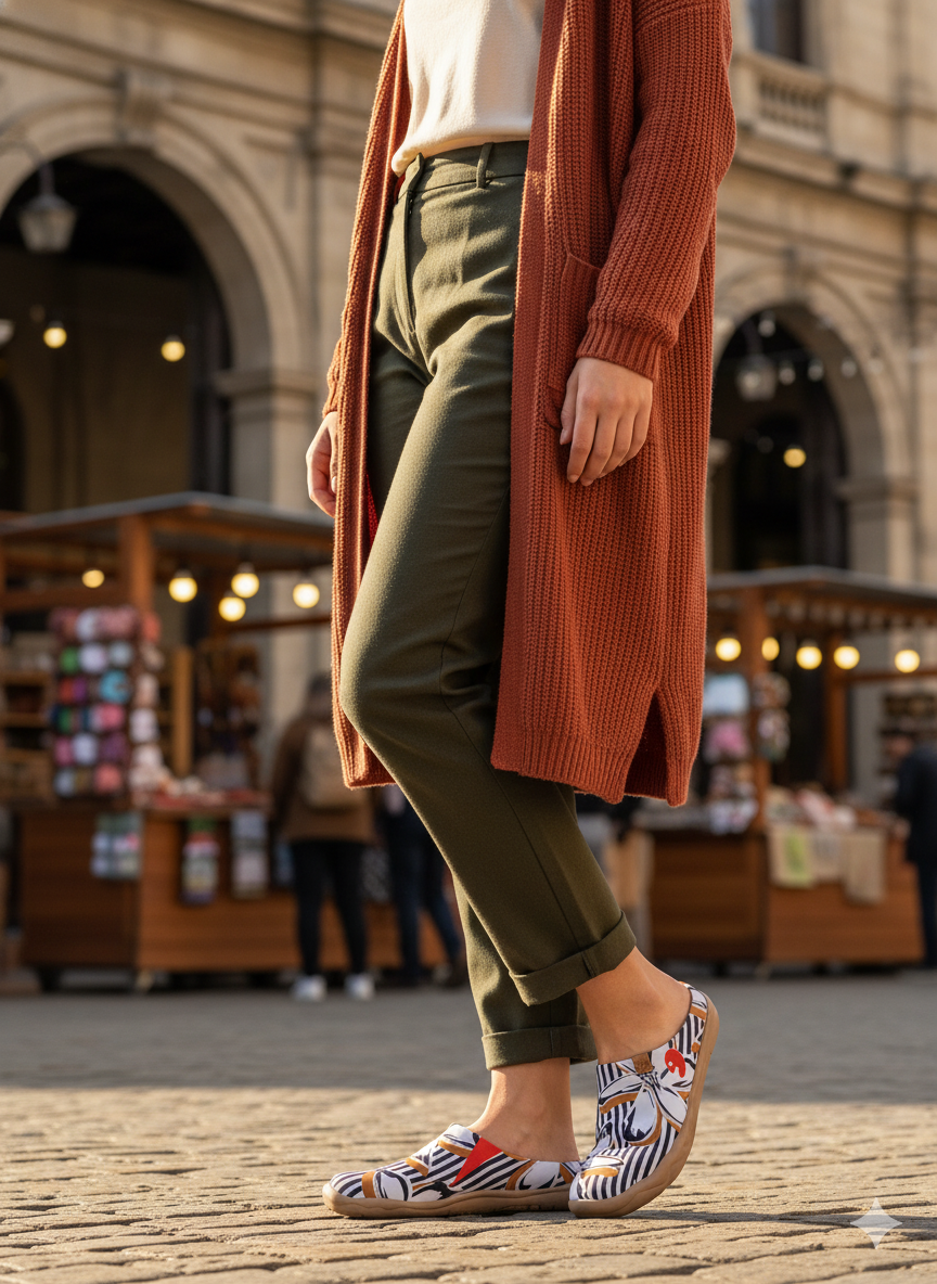 Striped Flowers Malaga Women