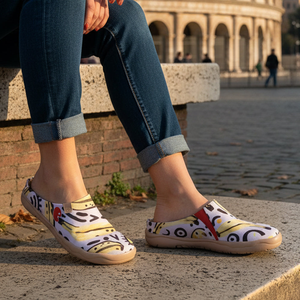 Van Gogh Sunflowers V1 Malaga Slipper Women