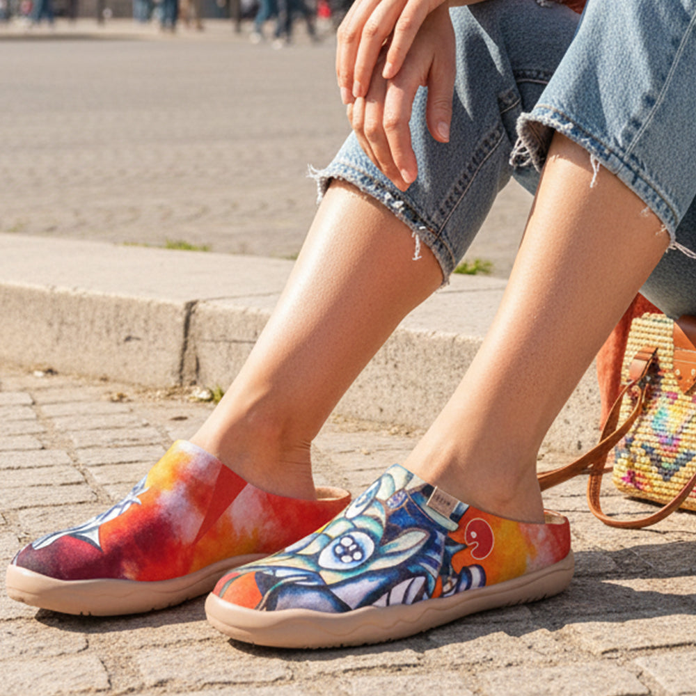 Van Gogh Sunflowers V1 Malaga Slipper Women