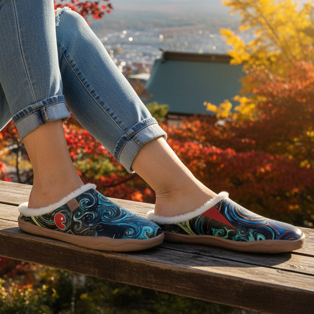 Van Gogh Sunflowers V1 Malaga Slipper Women