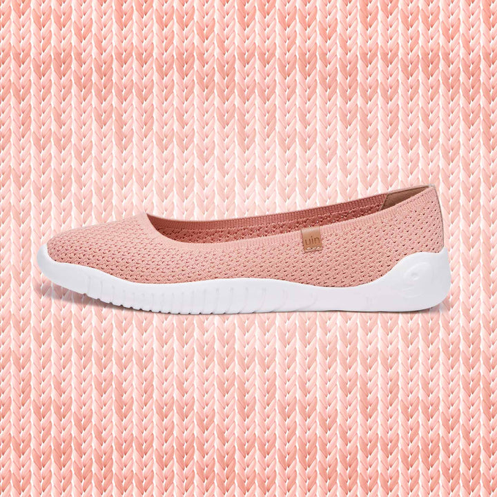 UIN Footwear Women Rosy Pink Knitted Minorca III Women Canvas loafers