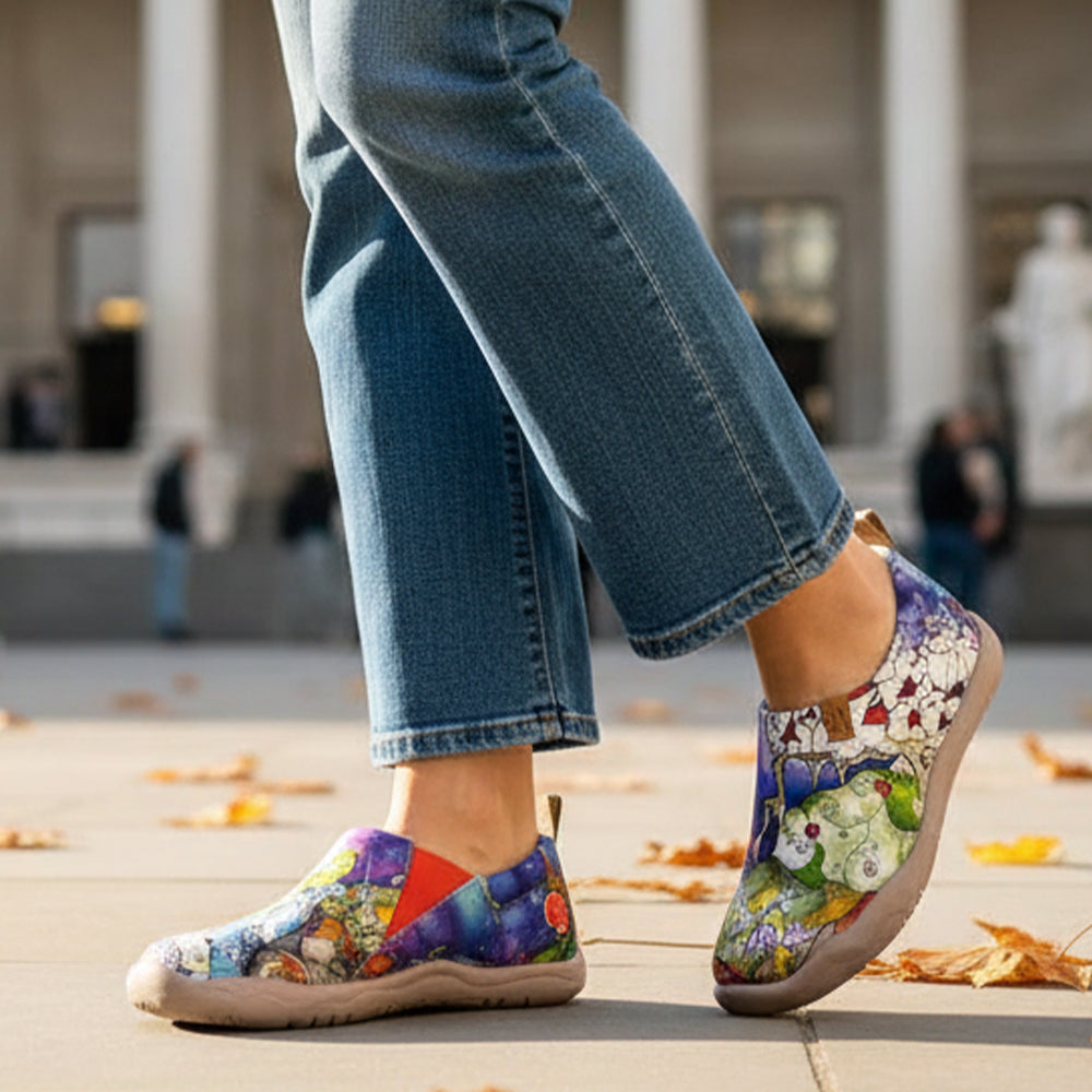 Van Gogh Sunflowers V1 Malaga Slipper Women