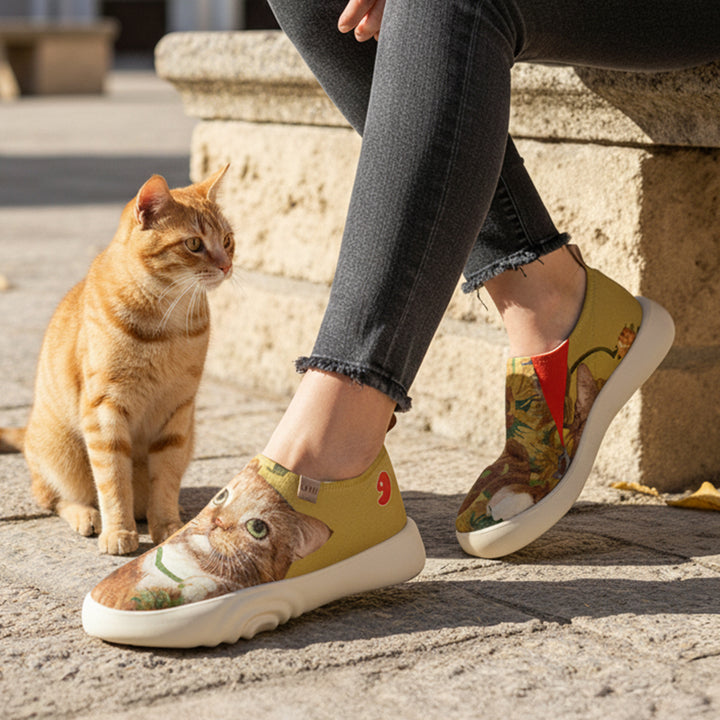 Van Gogh Sunflowers V1 Malaga Slipper Women