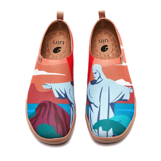 UIN Footwear Men Christ the Redeemer Canvas loafers