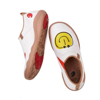 UIN Footwear Women Smiley Microfiber Leather Women Canvas loafers