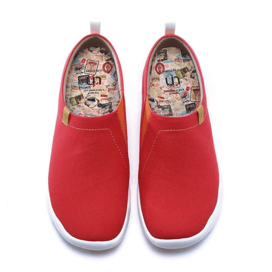 UIN Footwear Women Toledo Red Canvas loafers